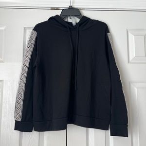 Flora Nikrooz women’s hooded crochet shirt and matching shorts